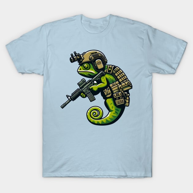 Tactical Cameleon Mastery Tee: Where Style Meets Stealth T-Shirt by Rawlifegraphic